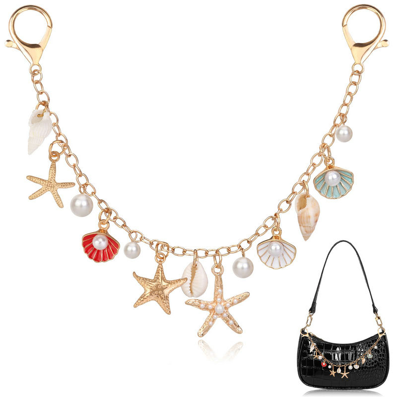 Women Accessories Pack - Bag Charms for Handbags Golden Keychain