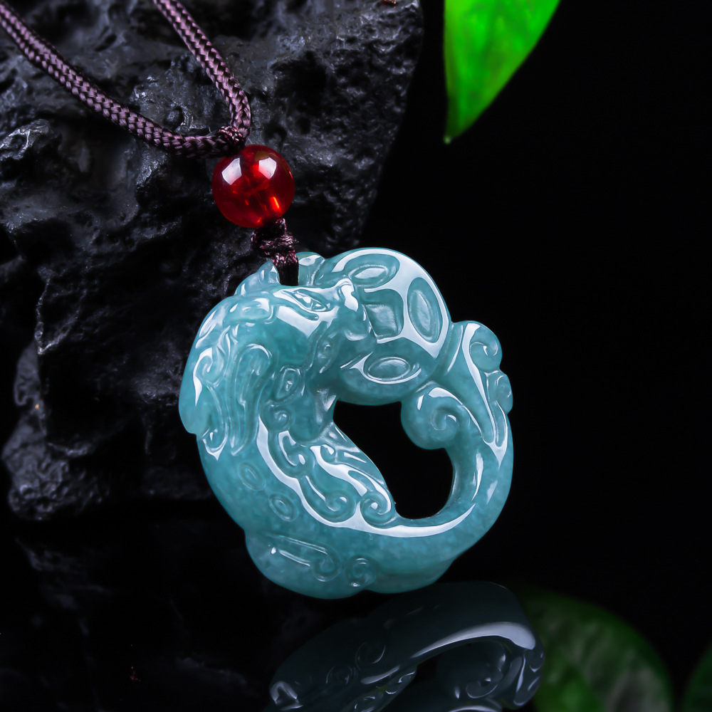 Women'S Accessories Designer - Burmese Jadeite Pixiu Pendant Real Jade