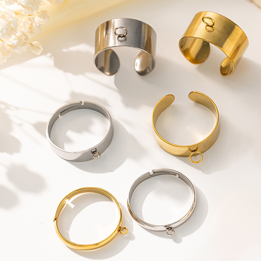 Women Accessories Pack - 5pcs/Lot Stainless Steel Gold Color Open