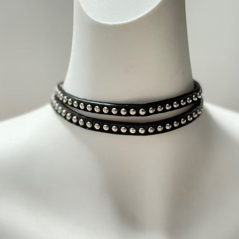 Punk Jewelry Rivet Choker Leat - огляд і ціна Women'S Accessories In The 90S