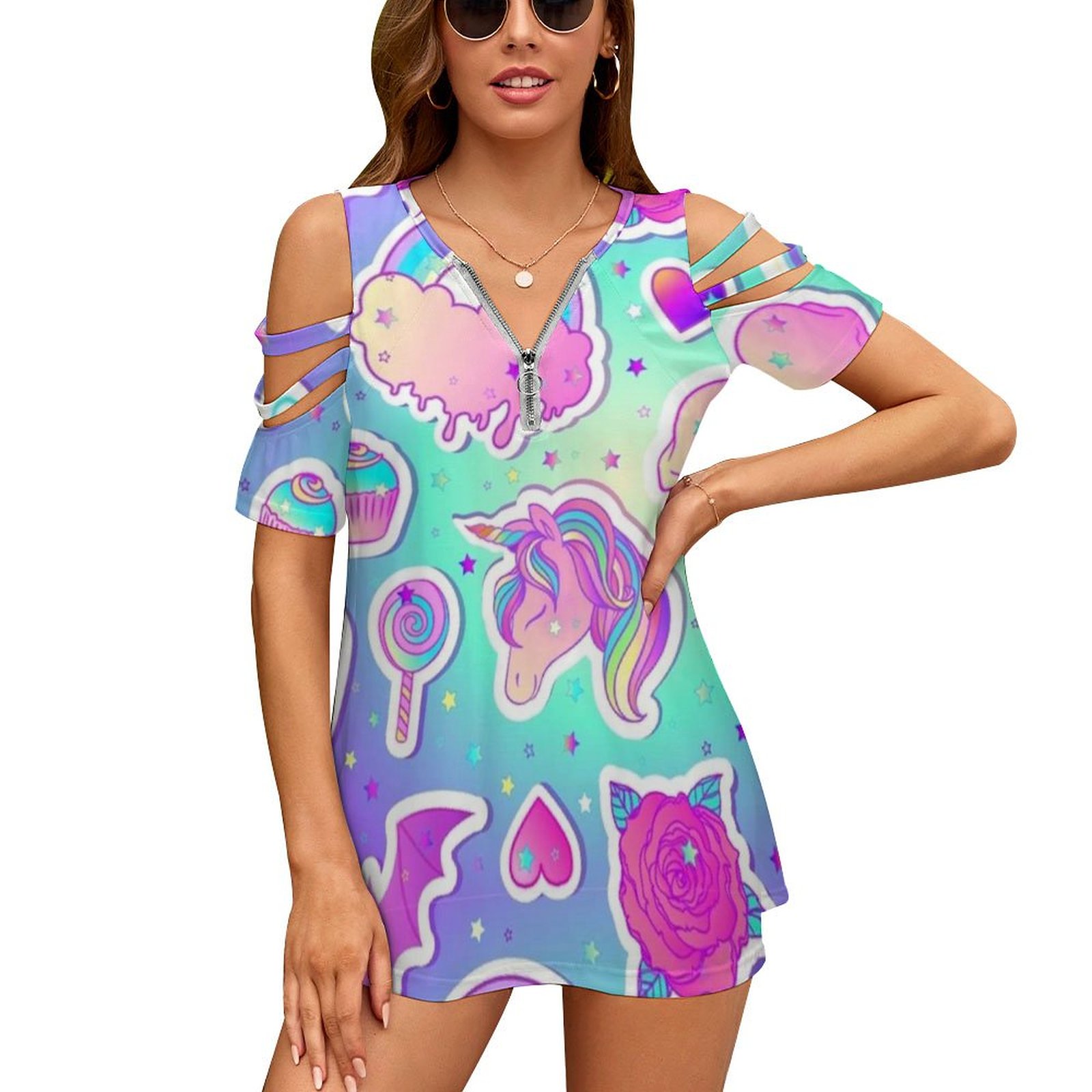 Rainbow Stickers Women's T-Shi - огляд і ціна Women'S Accessories In The 90S