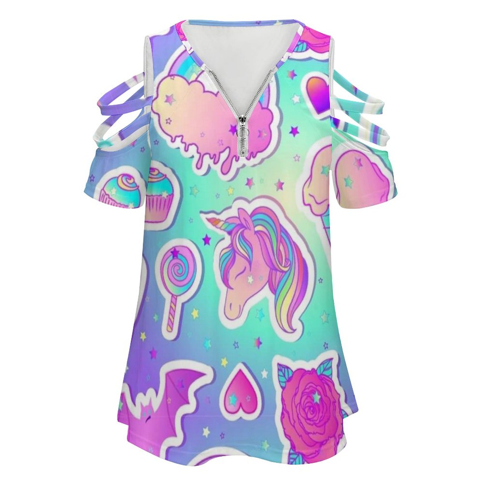 Rainbow Stickers Women's T-Shi - огляд і ціна Women'S Accessories In The 90S