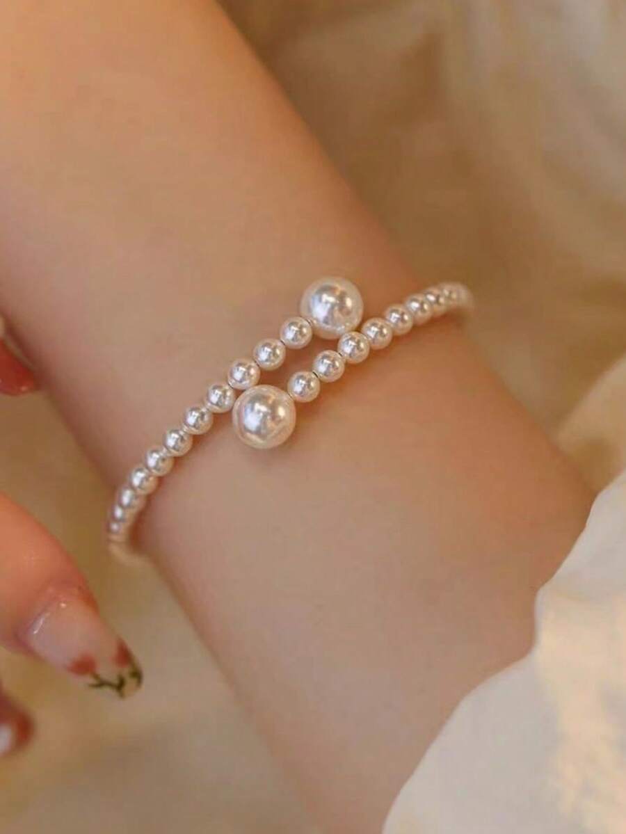 1pc Elegant Adjustable Faux Pe - огляд і ціна Women Accessories Bracelet