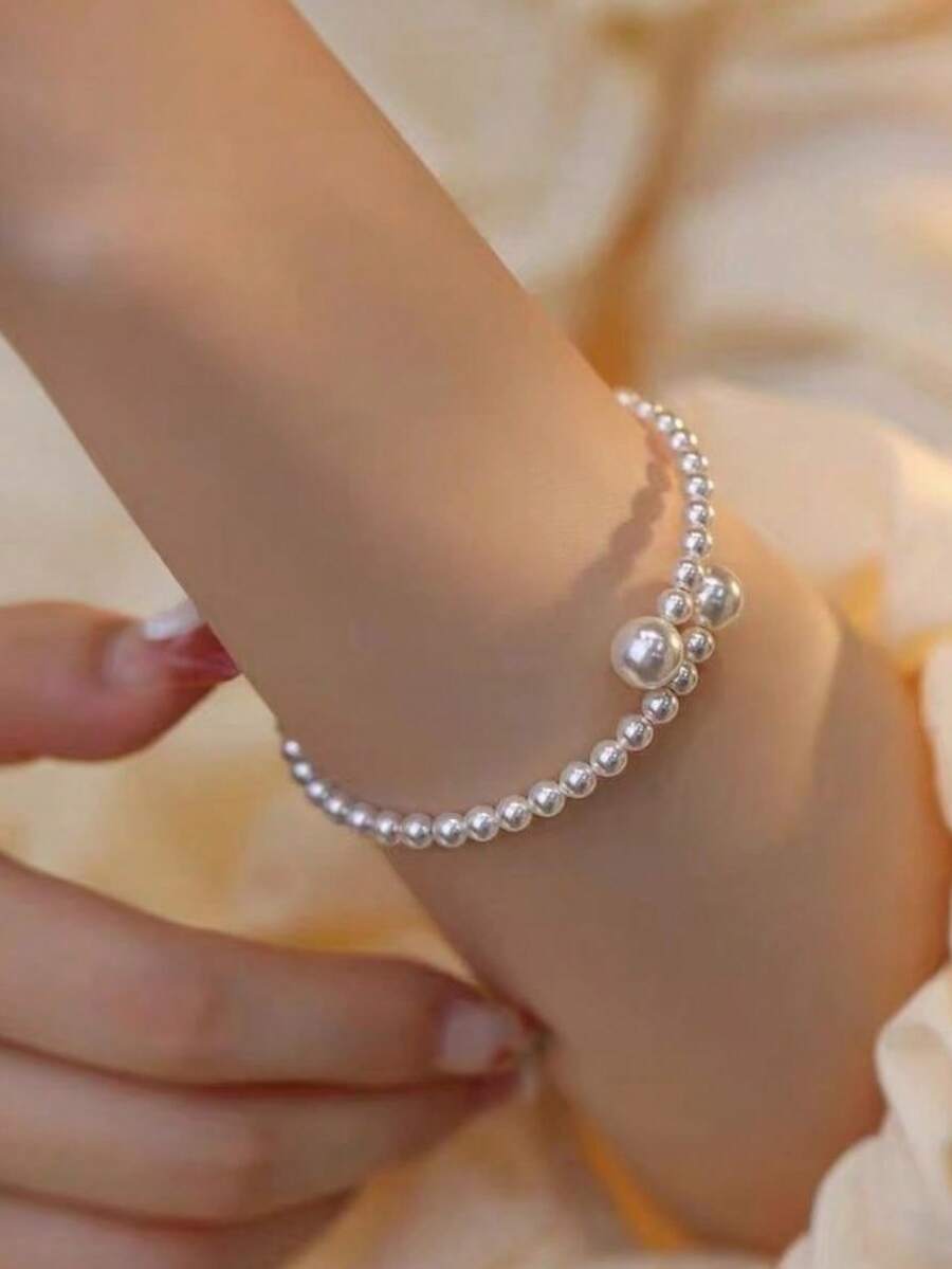 1pc Elegant Adjustable Faux Pe - огляд і ціна Women Accessories Bracelet