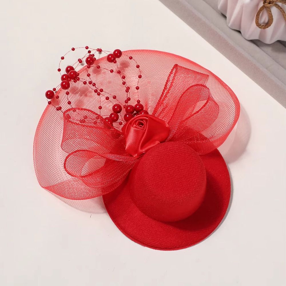 Elegant Mesh Top Hat Bow Vinta - огляд і ціна Women Accessories Photos