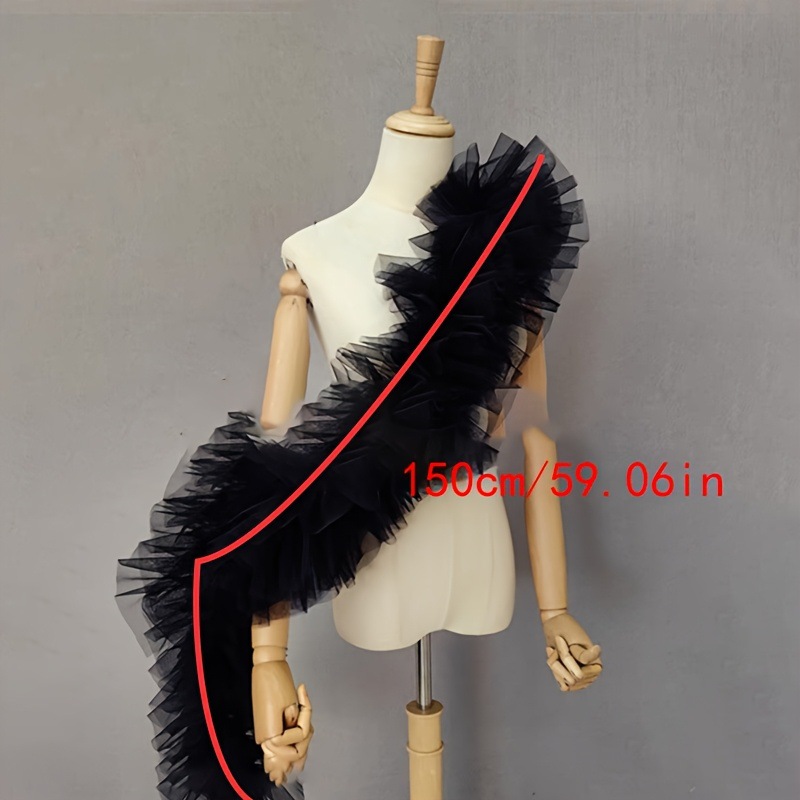 Black fluffy gauze shawl bride - огляд і ціна Women Accessories Photos