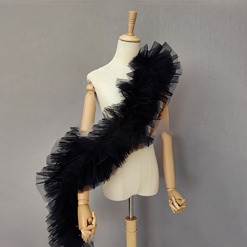 Black fluffy gauze shawl bride - огляд і ціна Women Accessories Photos