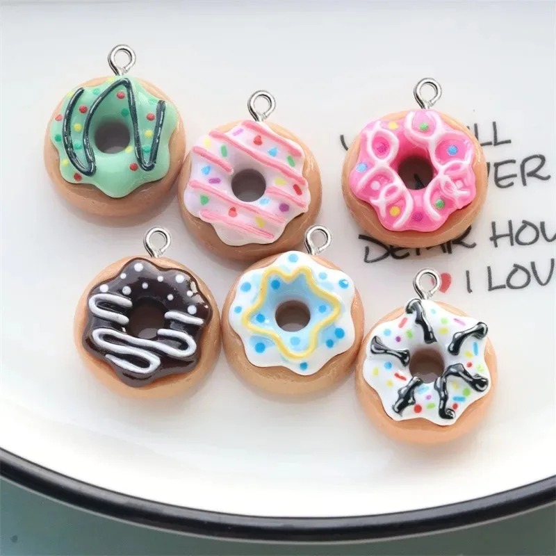 10Pcs Resin Donut Charms Color - огляд і ціна Women Accessories Pack