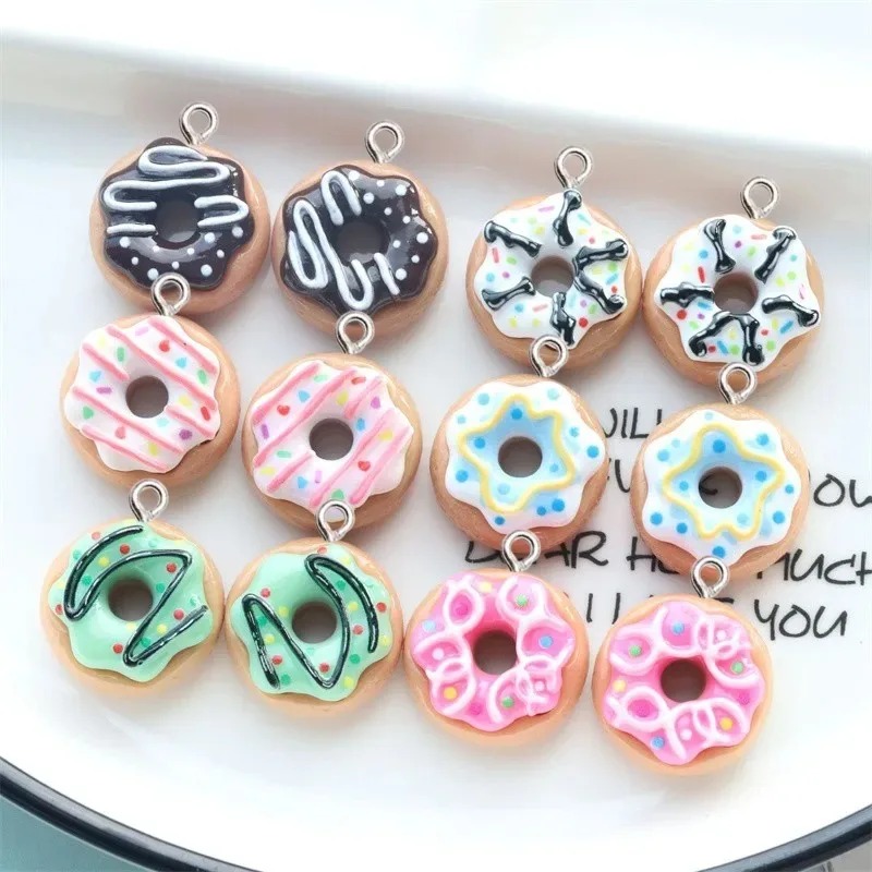 10Pcs Resin Donut Charms Color - огляд і ціна Women Accessories Pack