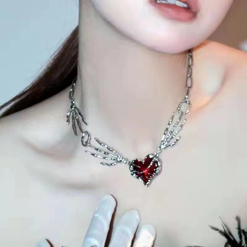 Gothic Vintage Y2K Red Glass H - огляд і ціна Women'S Accessories In The 90S