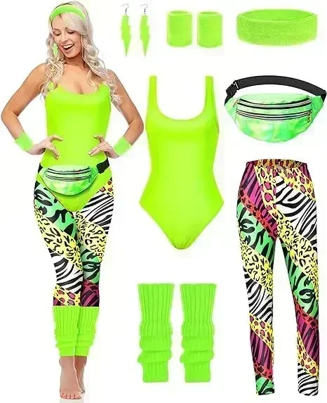 7 Pcs 80s Fancy Workout Costum - огляд і ціна Women'S Accessories In The 90S