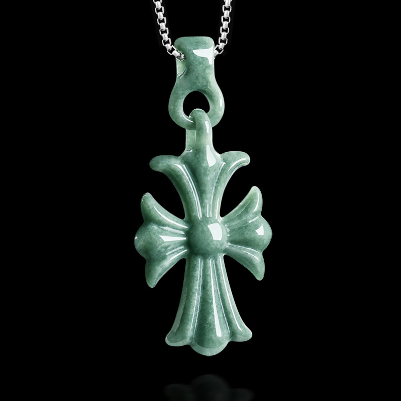 Natural Burmese Jadeite Cross  - огляд і ціна Women'S Accessories Designer