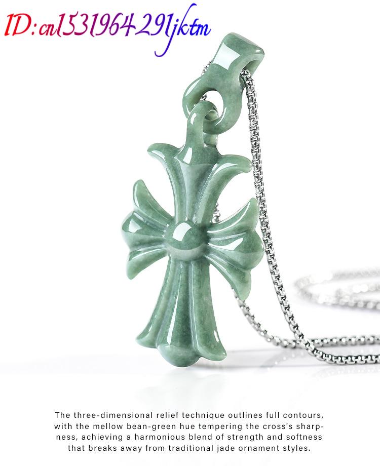 Natural Burmese Jadeite Cross  - огляд і ціна Women'S Accessories Designer