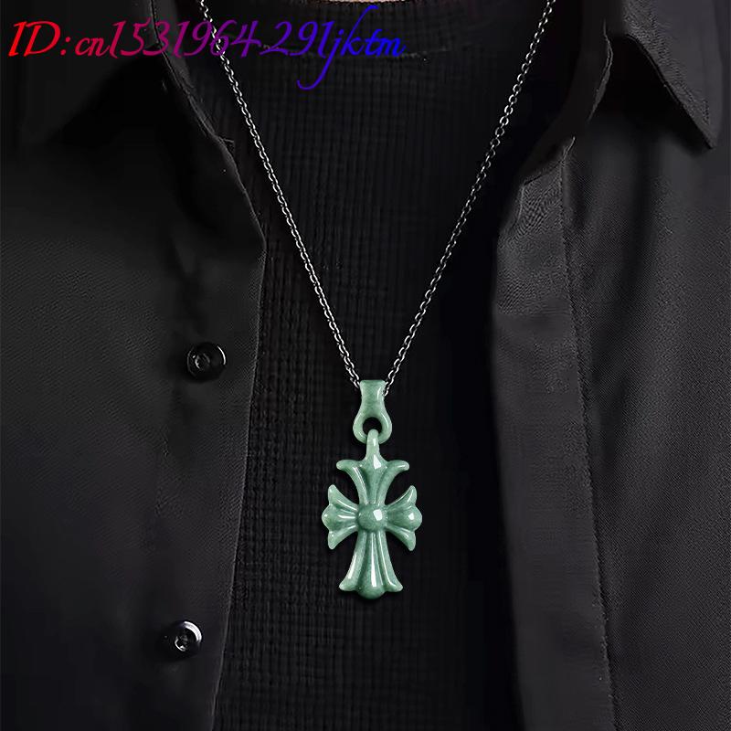 Natural Burmese Jadeite Cross  - огляд і ціна Women'S Accessories Designer