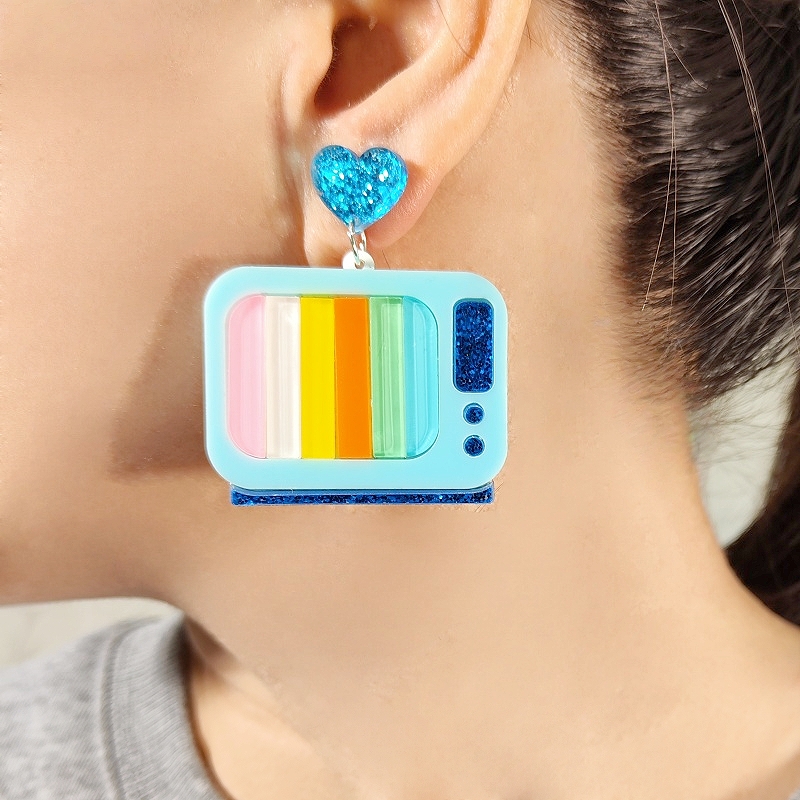 KUGUYS Acrylic 90s Television  - огляд і ціна Women'S Accessories In The 90S